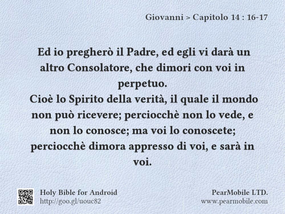 Giovanni, Capitolo 14:16-17